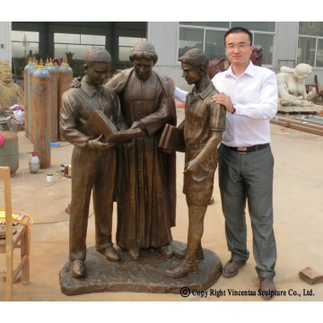 Life Size Custom Bronze Sculpture for Memorial Mounment